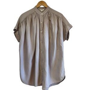 Wilfred over sized ramie blend short sleeve button down top excellent condition